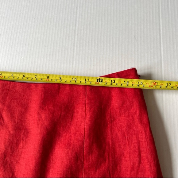 Reformation 4 Grace 100% Linen Two Piece Top Skirt Sundried Tomato Red EXCELLENT - Picture 15 of 16